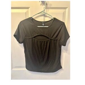 Black Cutout Top